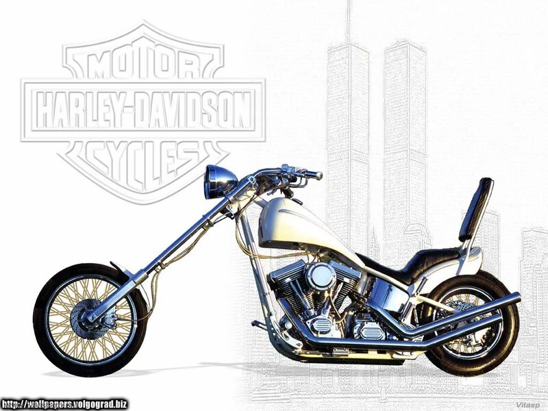 Chopper Motorcycle — White