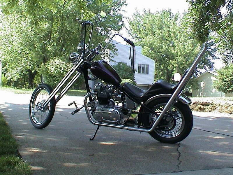 Chopper-style Motorcycle — Black