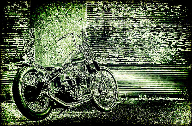 Chopper-style Motorcycle — Green