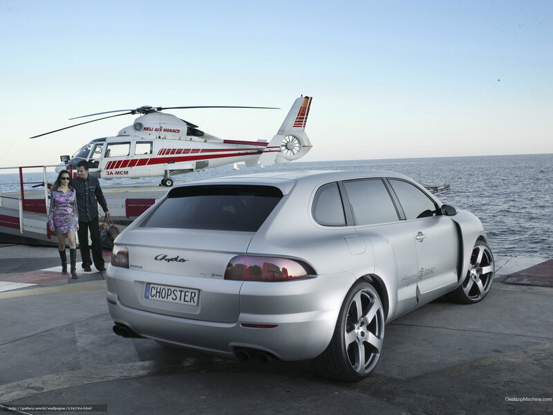 Chopster car with helicopter