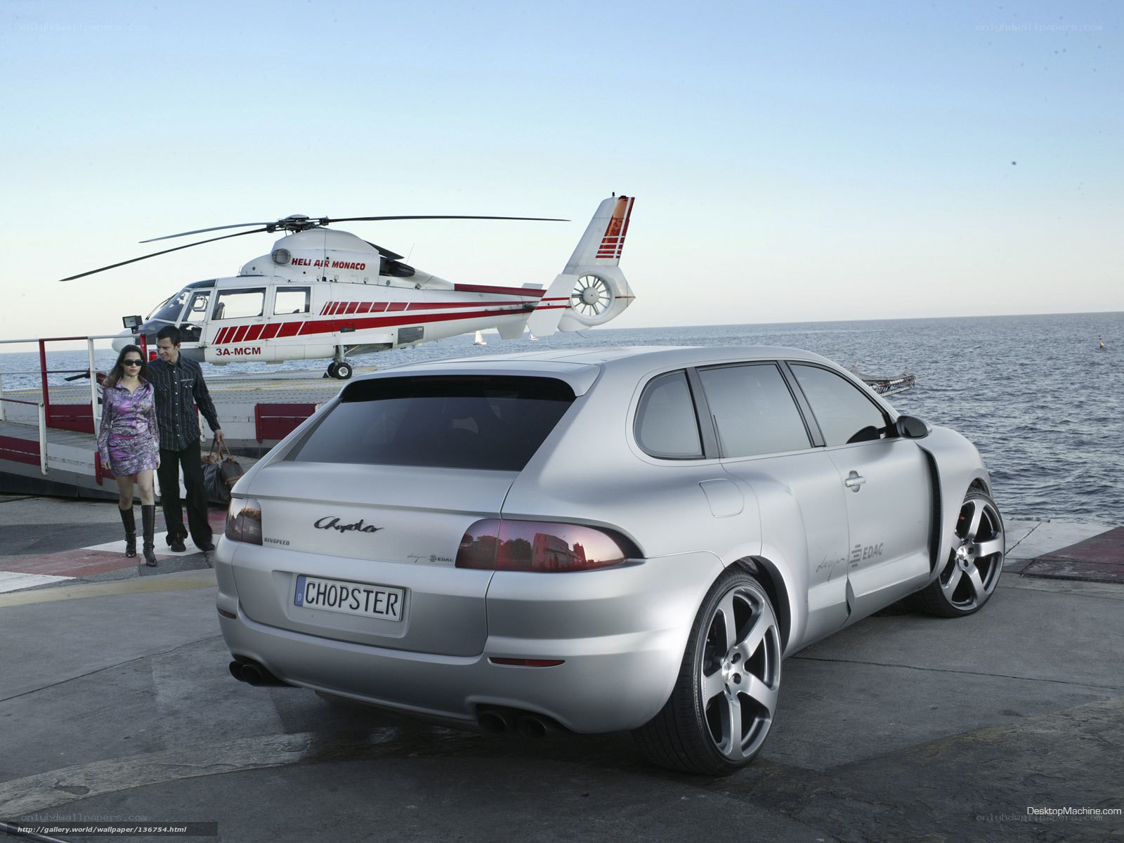 Chopster car with helicopter