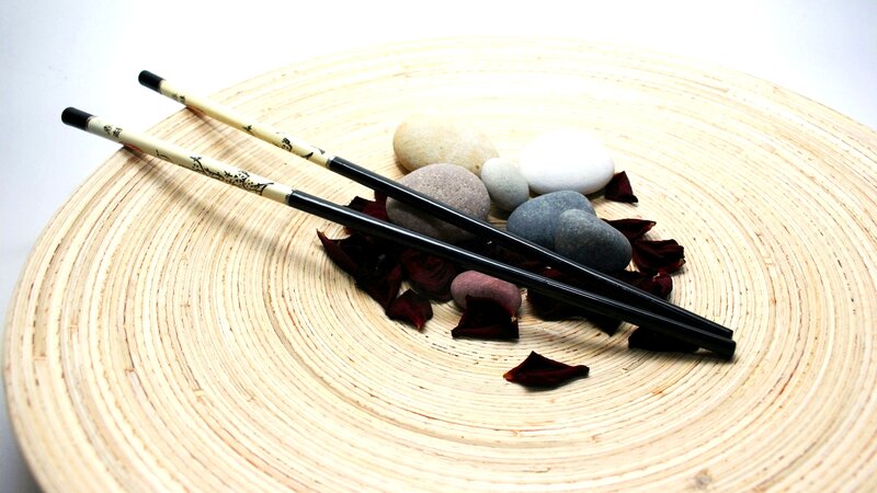 Chopsticks on Plate