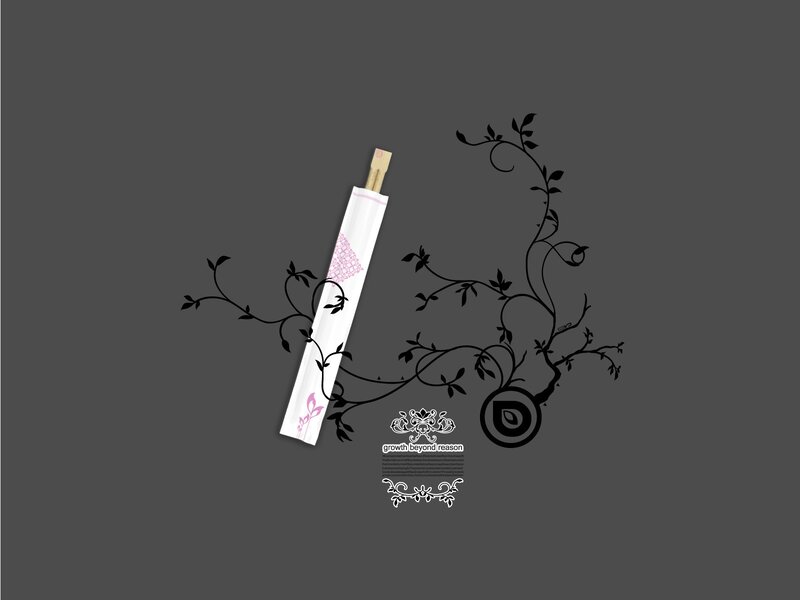 chopsticks with floral design