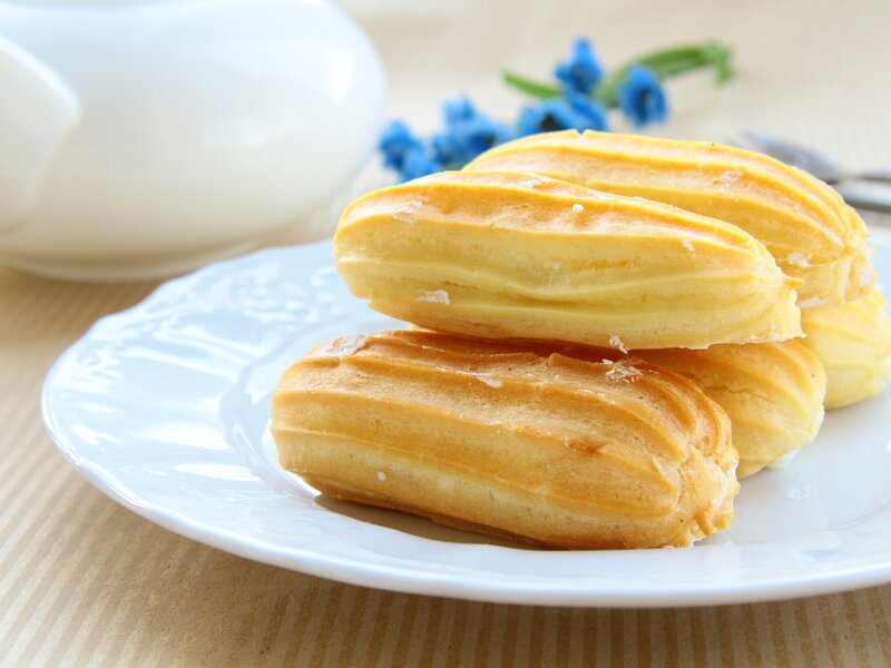 Choux Pastries on Plate