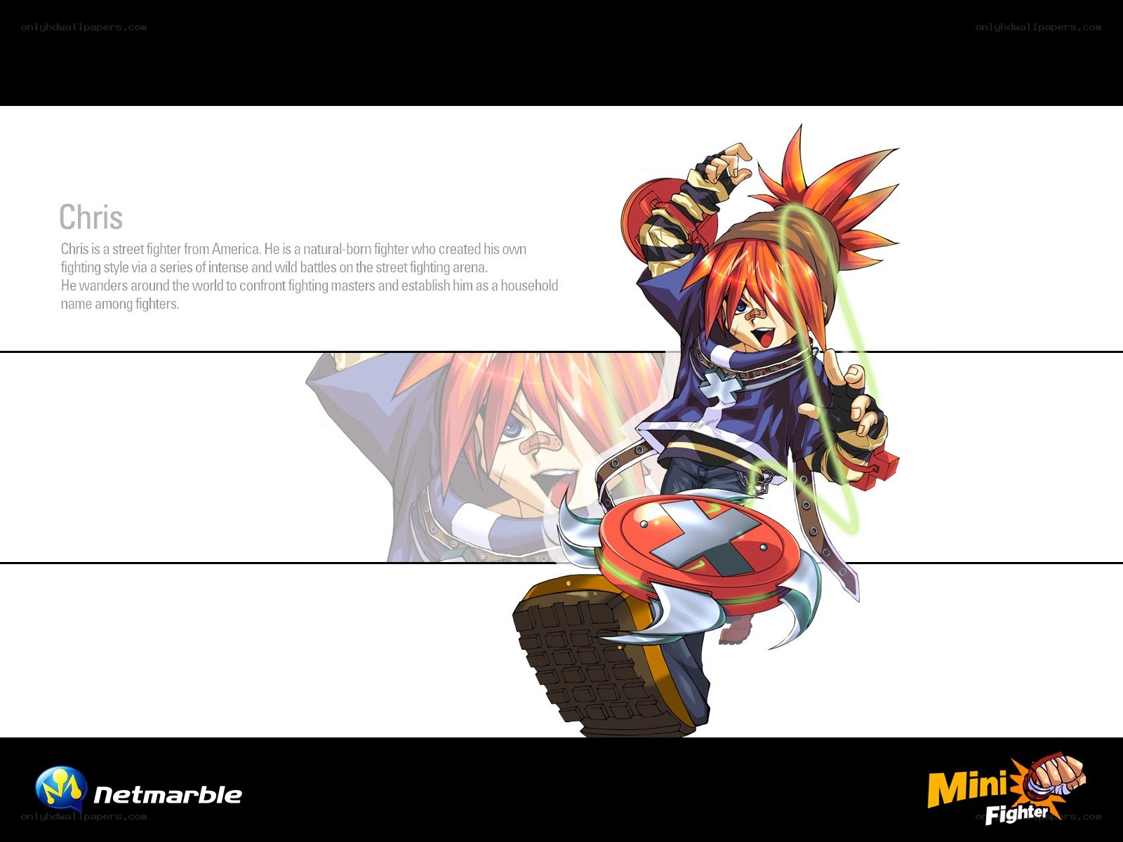 Chris character art from Mini Fighter