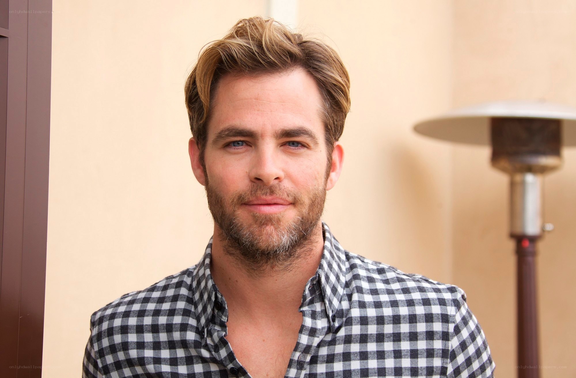 Chris Pine in checkered shirt