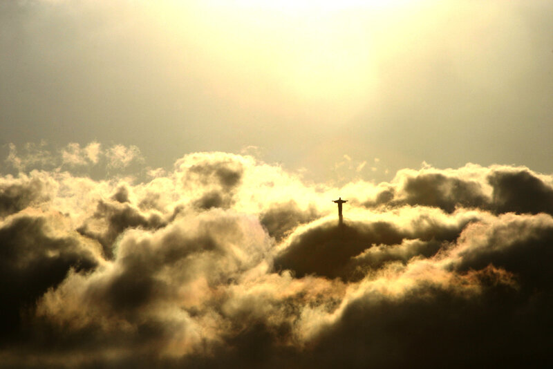 Christ the Redeemer above clouds