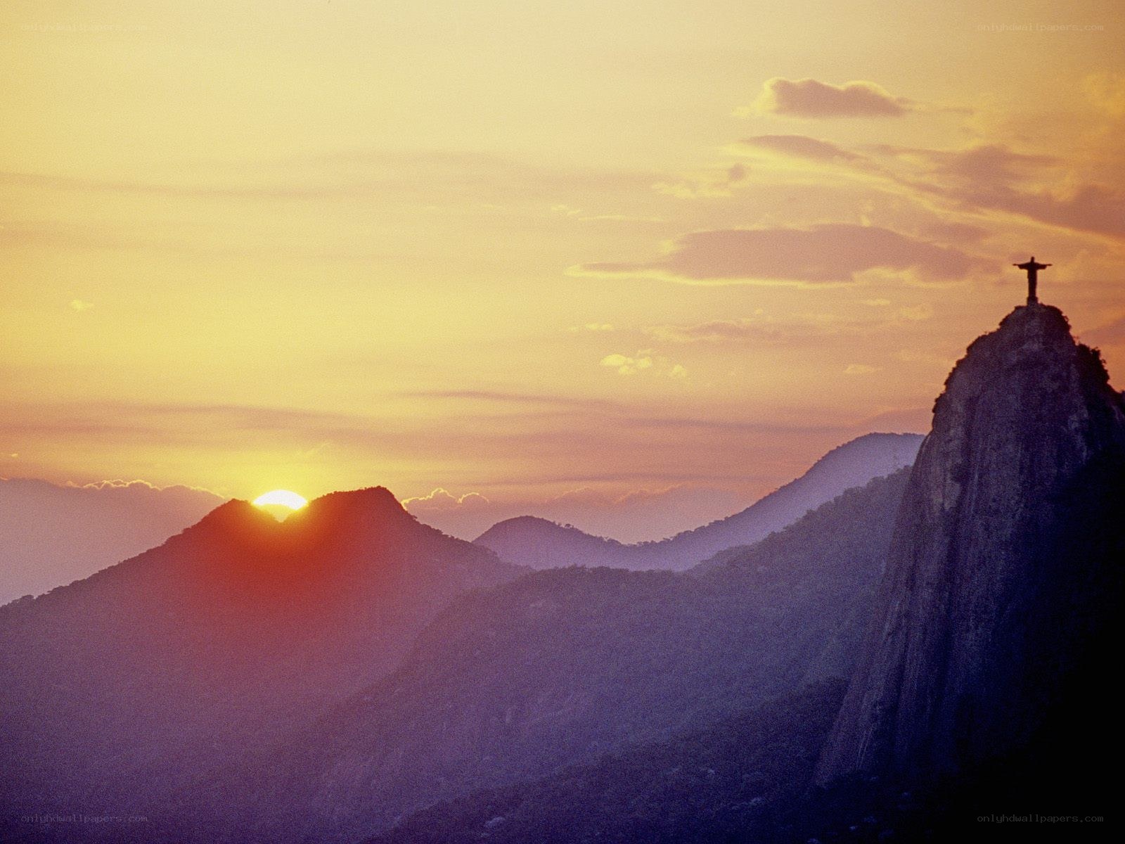 Christ the Redeemer at sunset