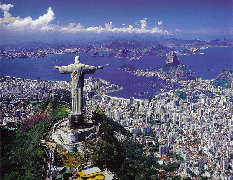 Christ the Redeemer Statue — Blue, Dramatic, Afternoon, Photograph