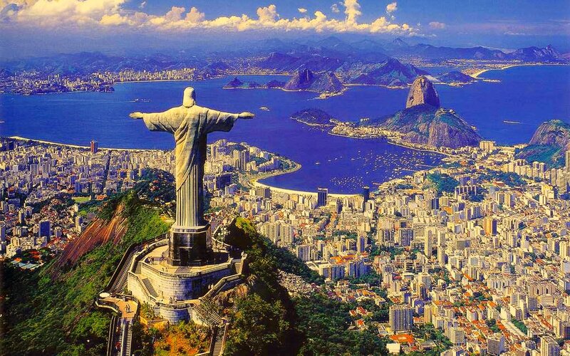 Christ the Redeemer Statue — Blue, Dramatic, Afternoon