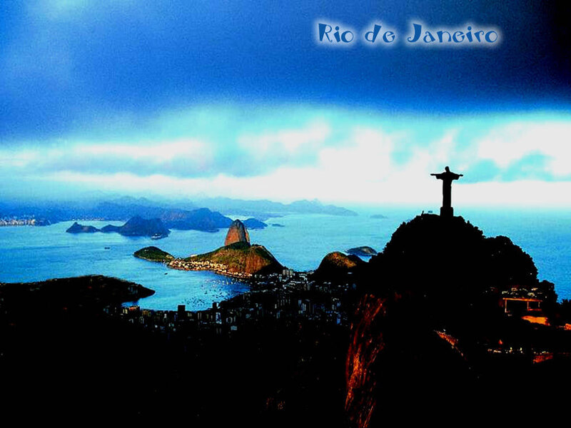 Christ the Redeemer Statue — Blue, Dramatic