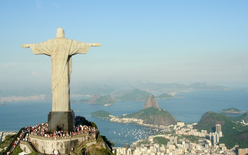 Christ the Redeemer Statue — Blue, Serene, Afternoon, Photograph, Cityscape