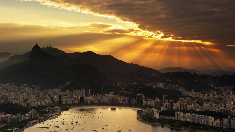 Christ the Redeemer Statue — Gold, Dramatic