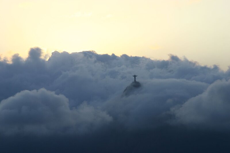 Christ the Redeemer Statue — Gray, Serene