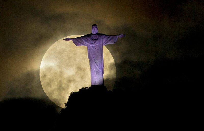 Christ the Redeemer Statue — Purple