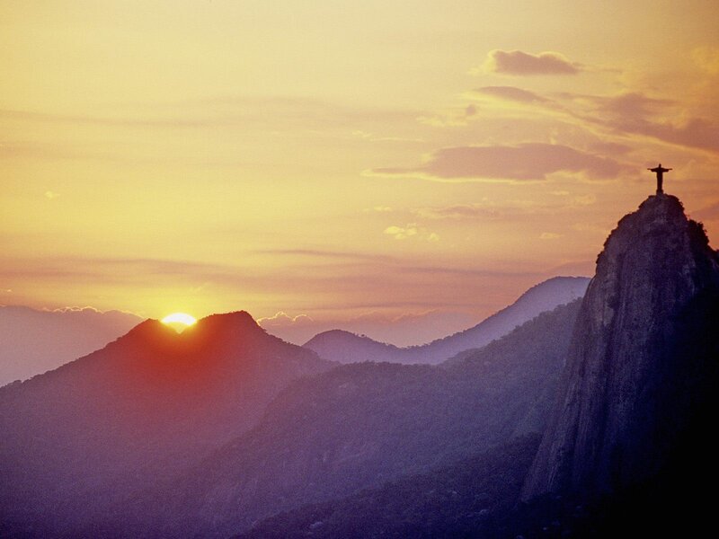 Christ the Redeemer Statue — Yellow, Serene