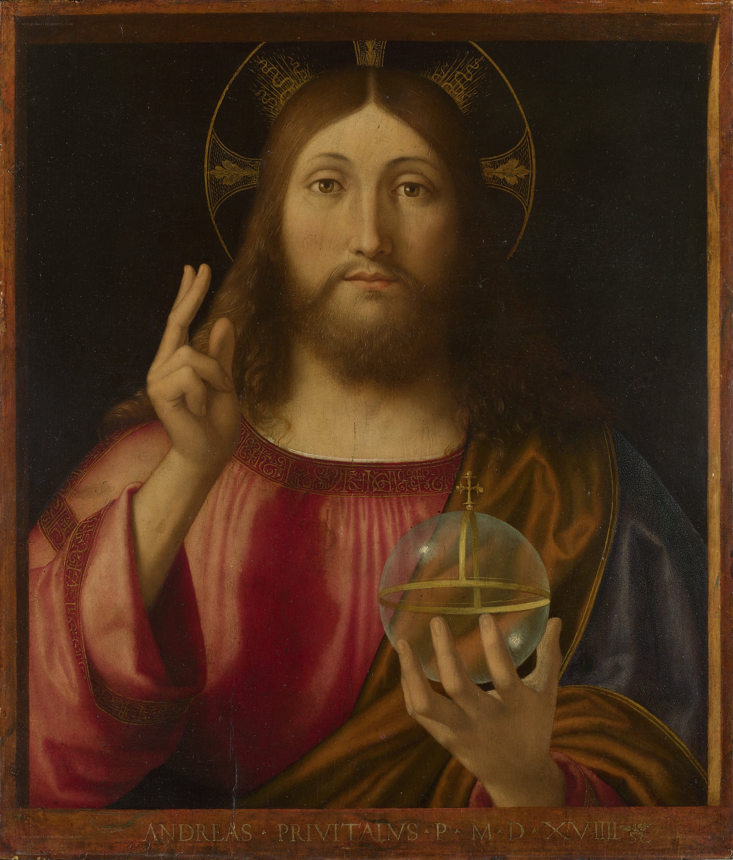 Christ with globe and blessing