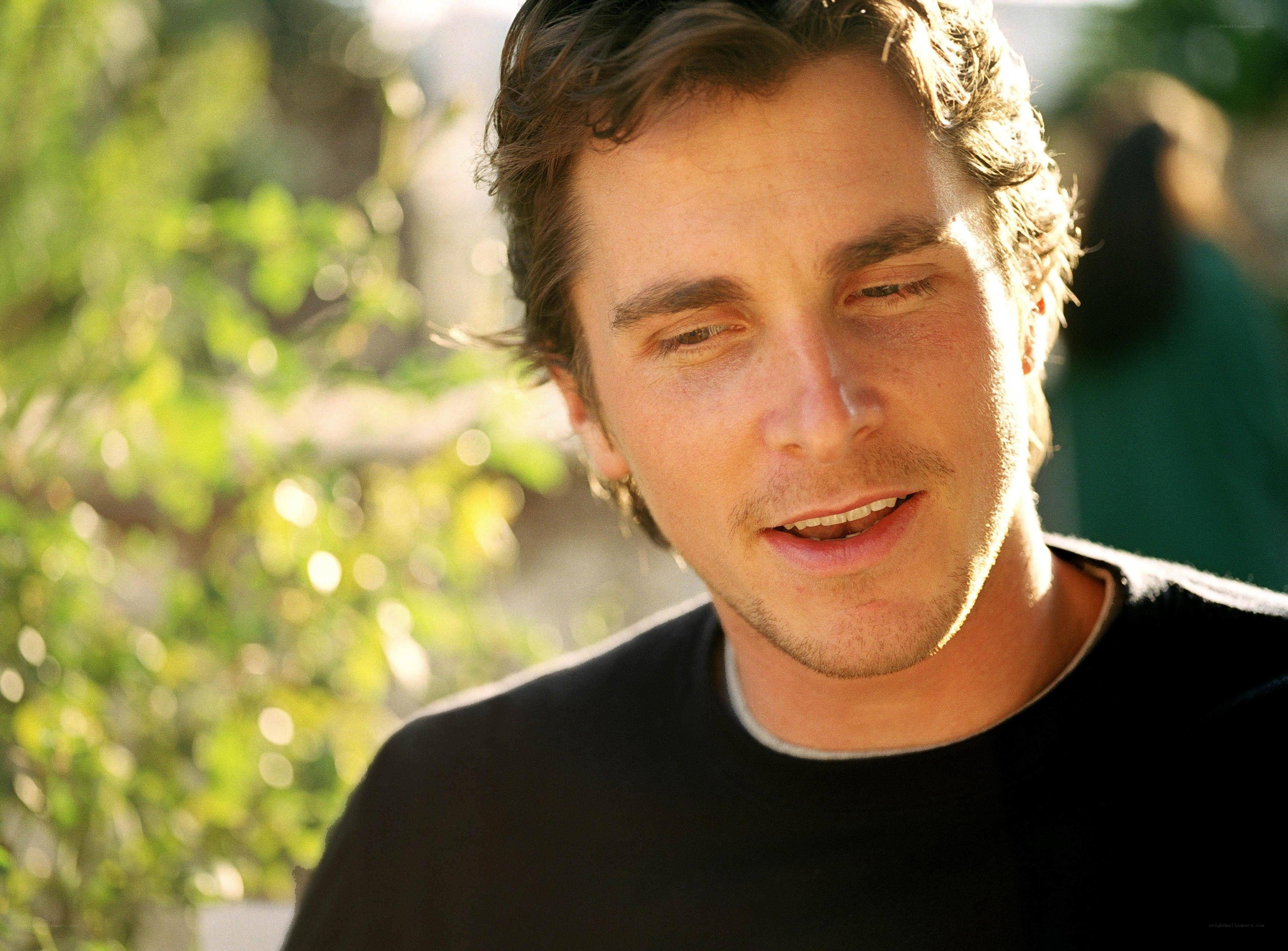Christian Bale in sunlight