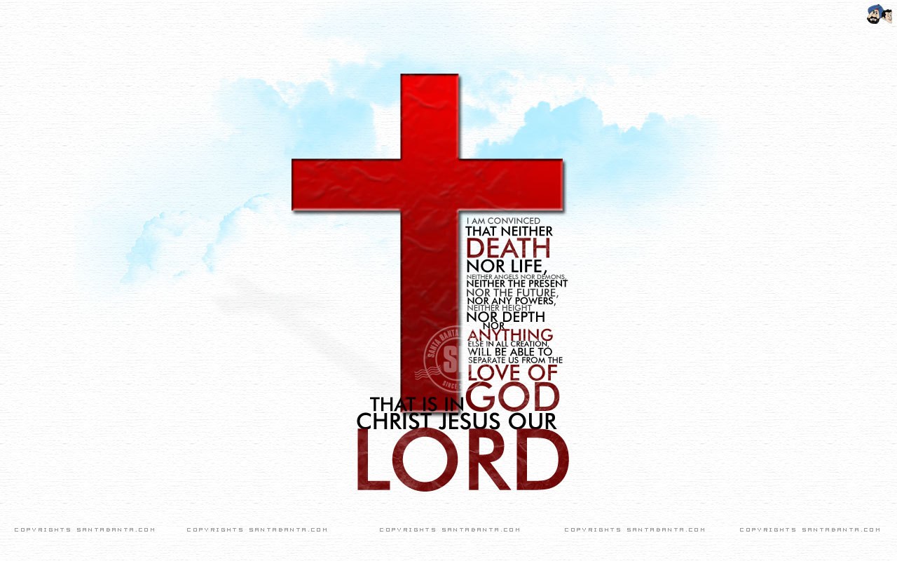 Christian cross with scripture