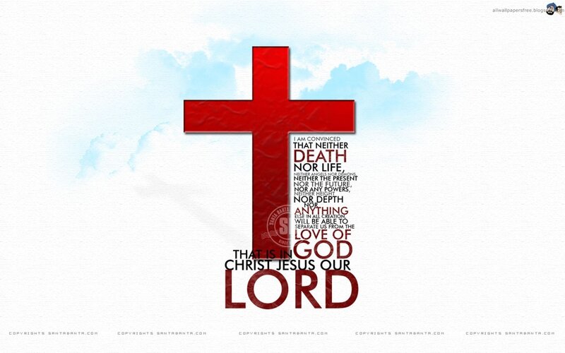 Christian cross with scripture