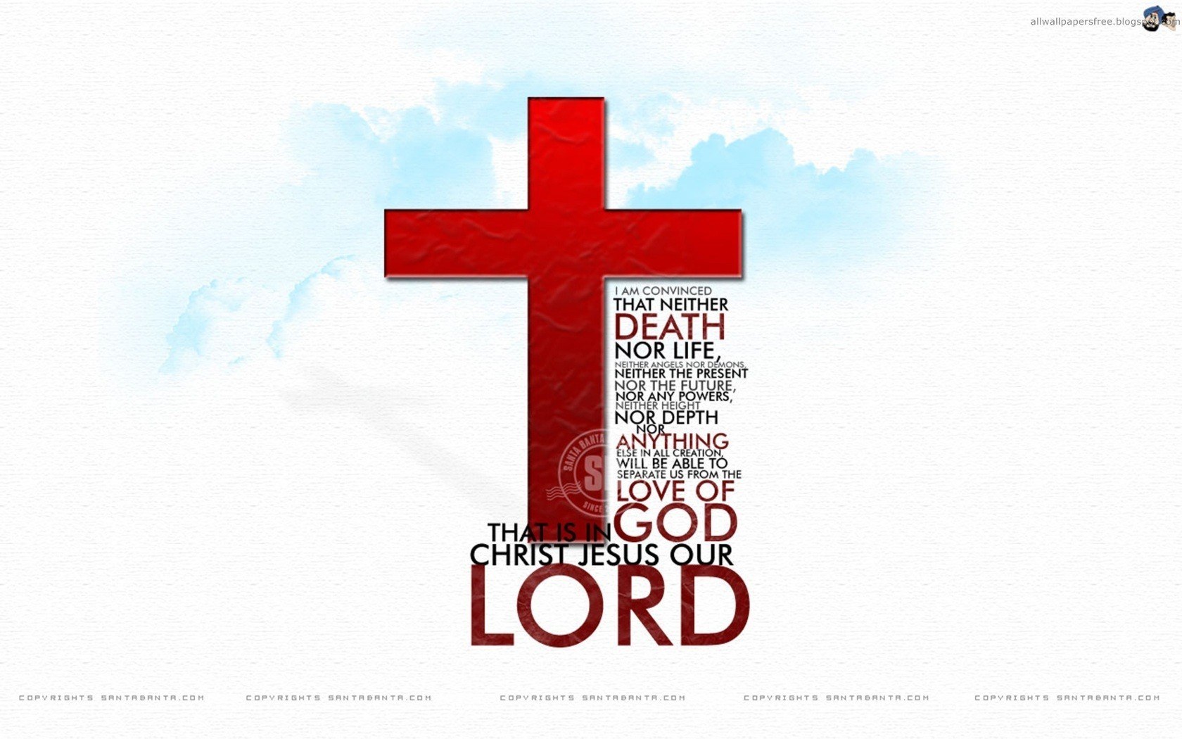 Christian cross with scripture