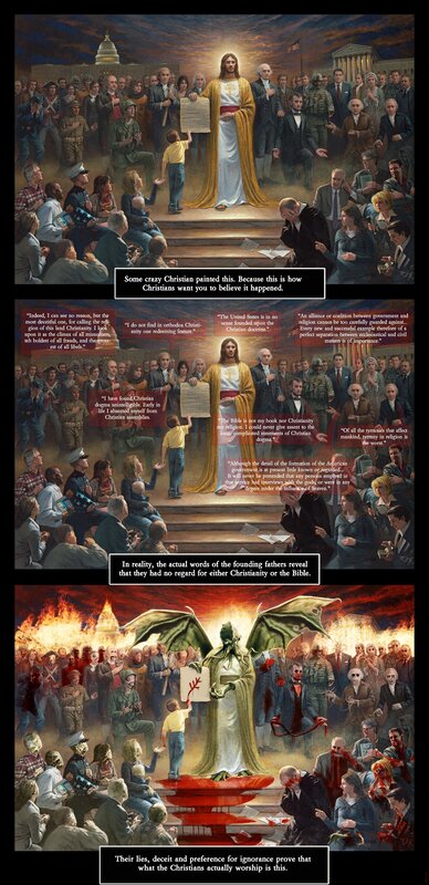 Christianity and government depicted