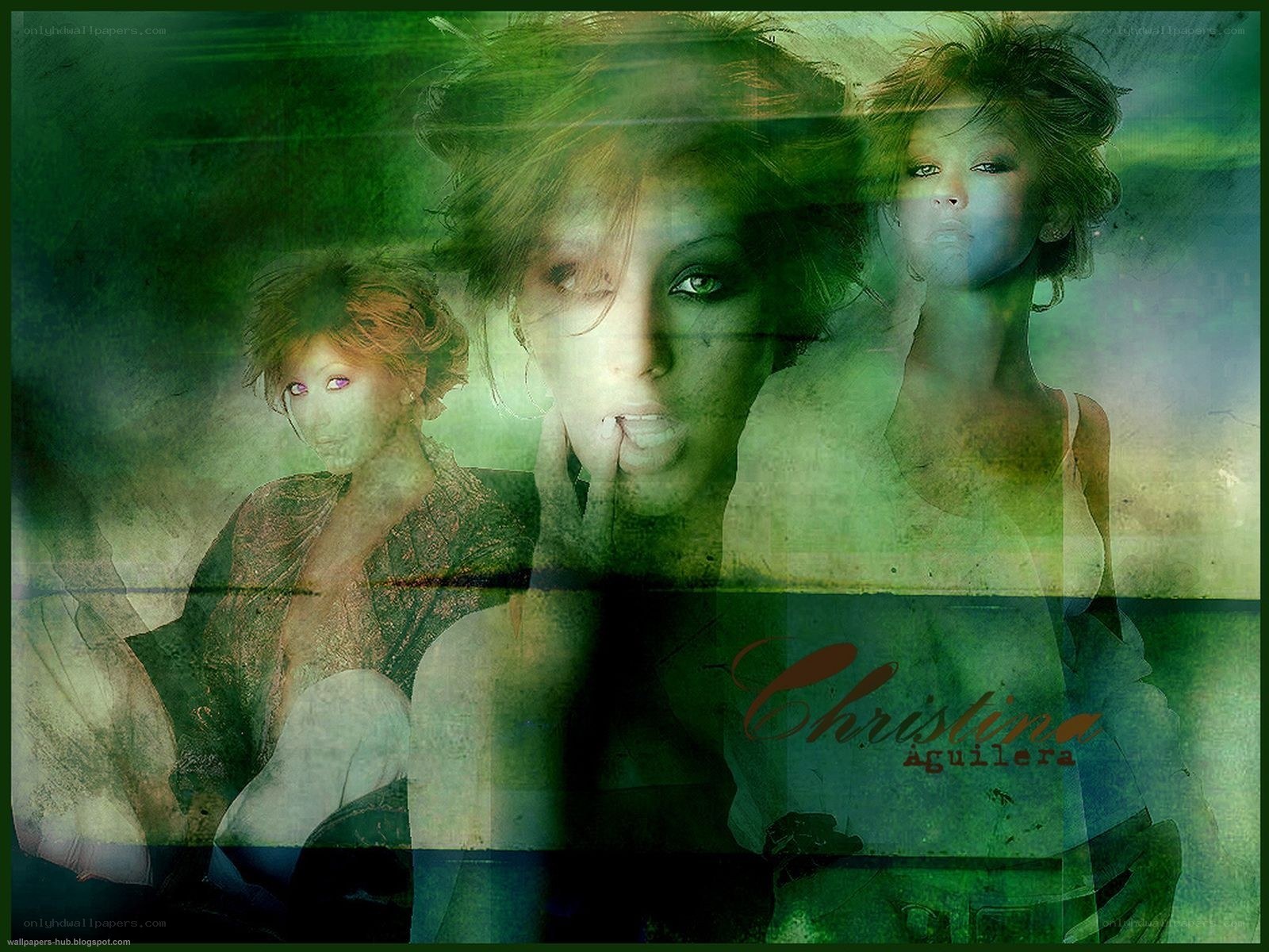 Christina Aguilera collage art