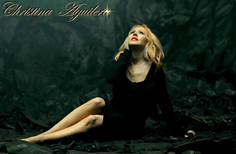 Christina Aguilera in dark setting