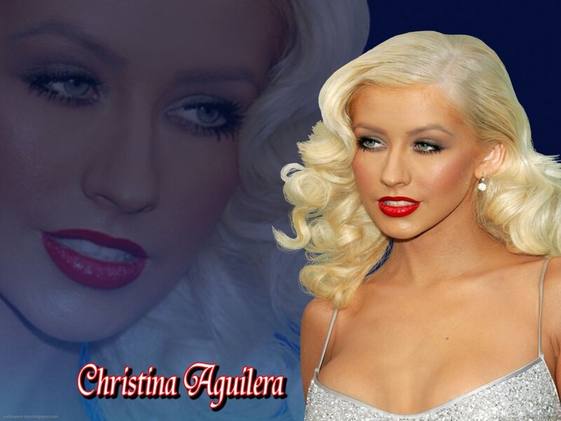 Christina Aguilera Portrait — Blue