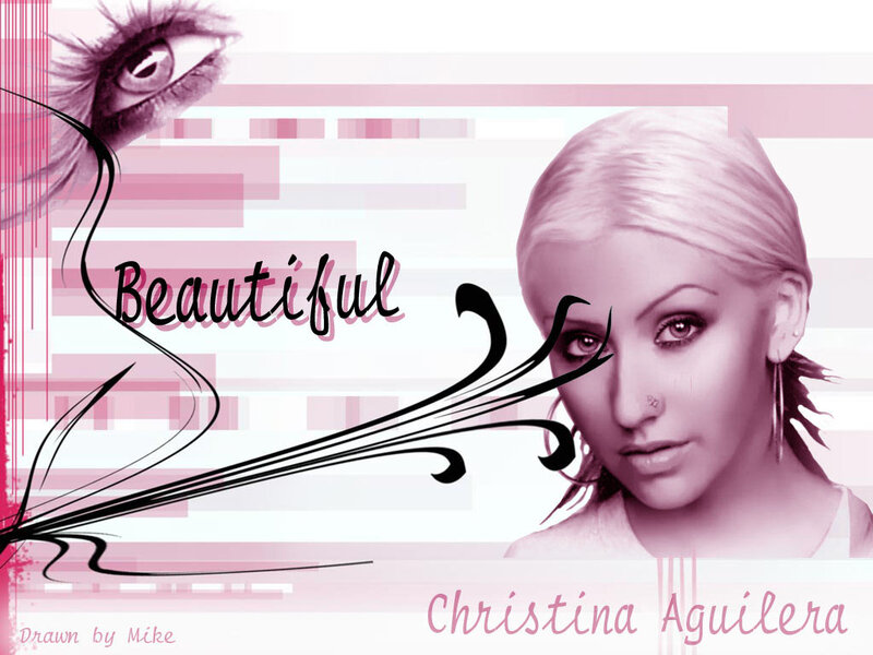 Christina Aguilera Portrait — Pink
