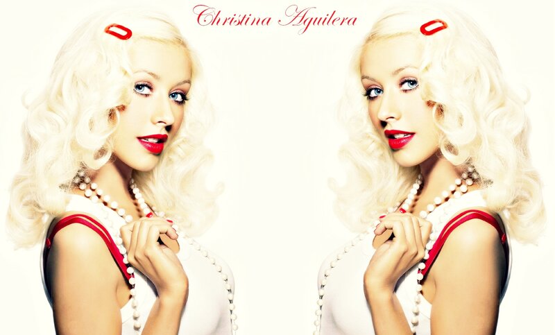Christina Aguilera Portrait — White