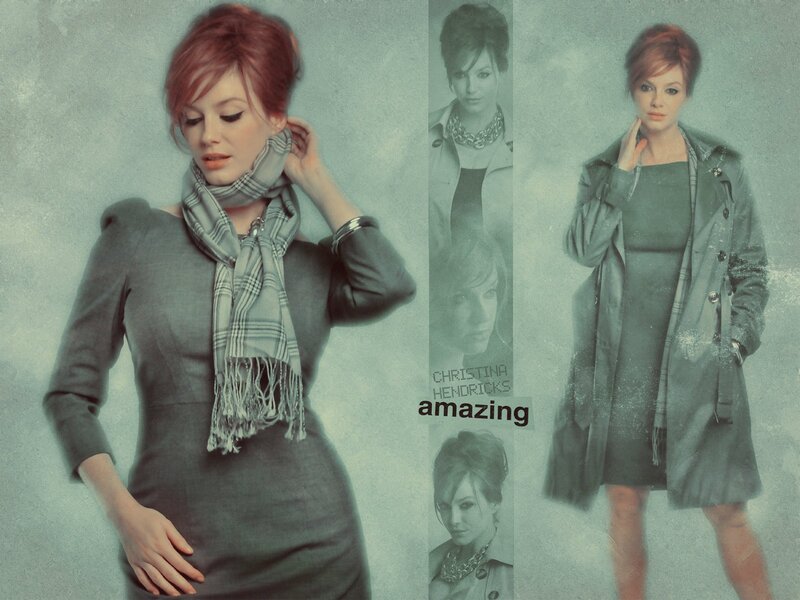 Christina Hendricks fashion collage