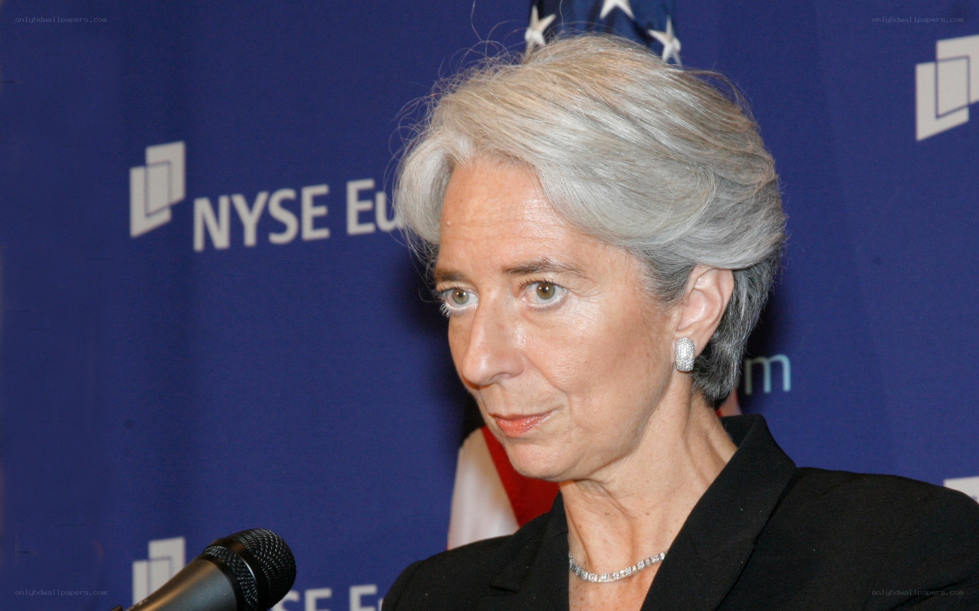 Christine Lagarde speaking at event