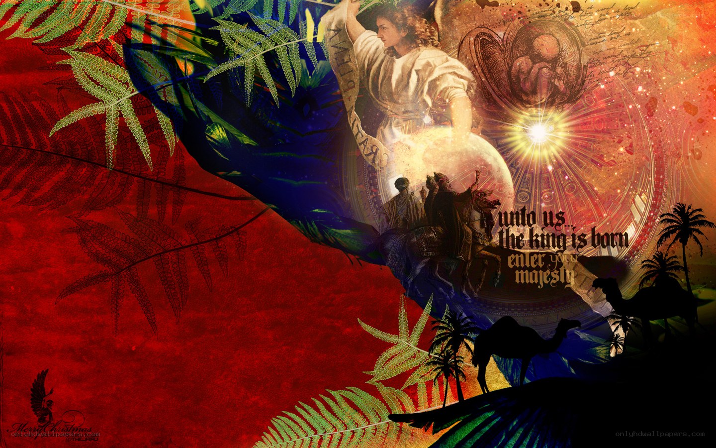 Christmas angel collage