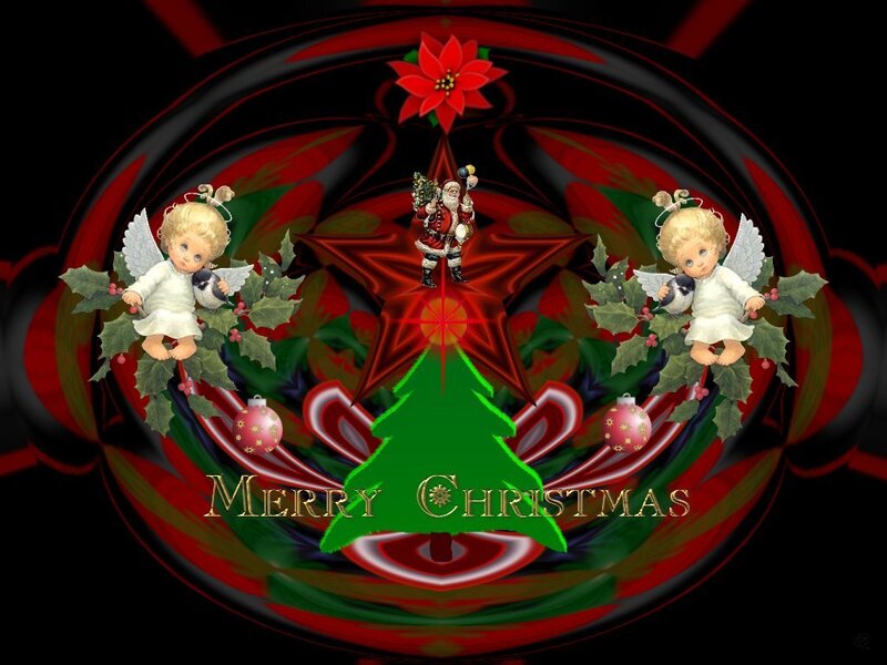 Christmas Angels and Santa