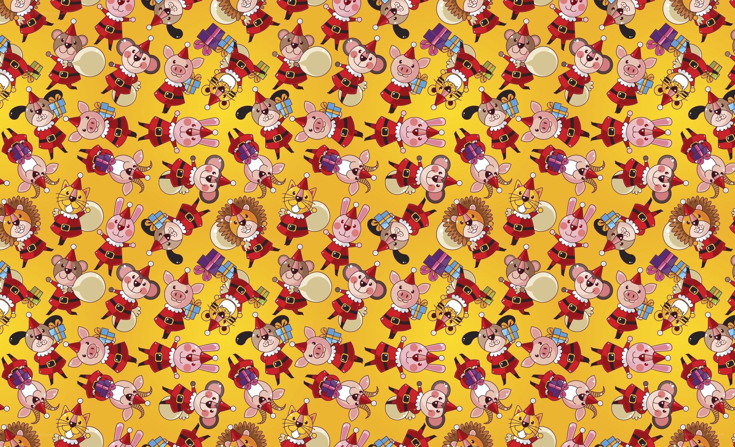 Christmas animal pattern