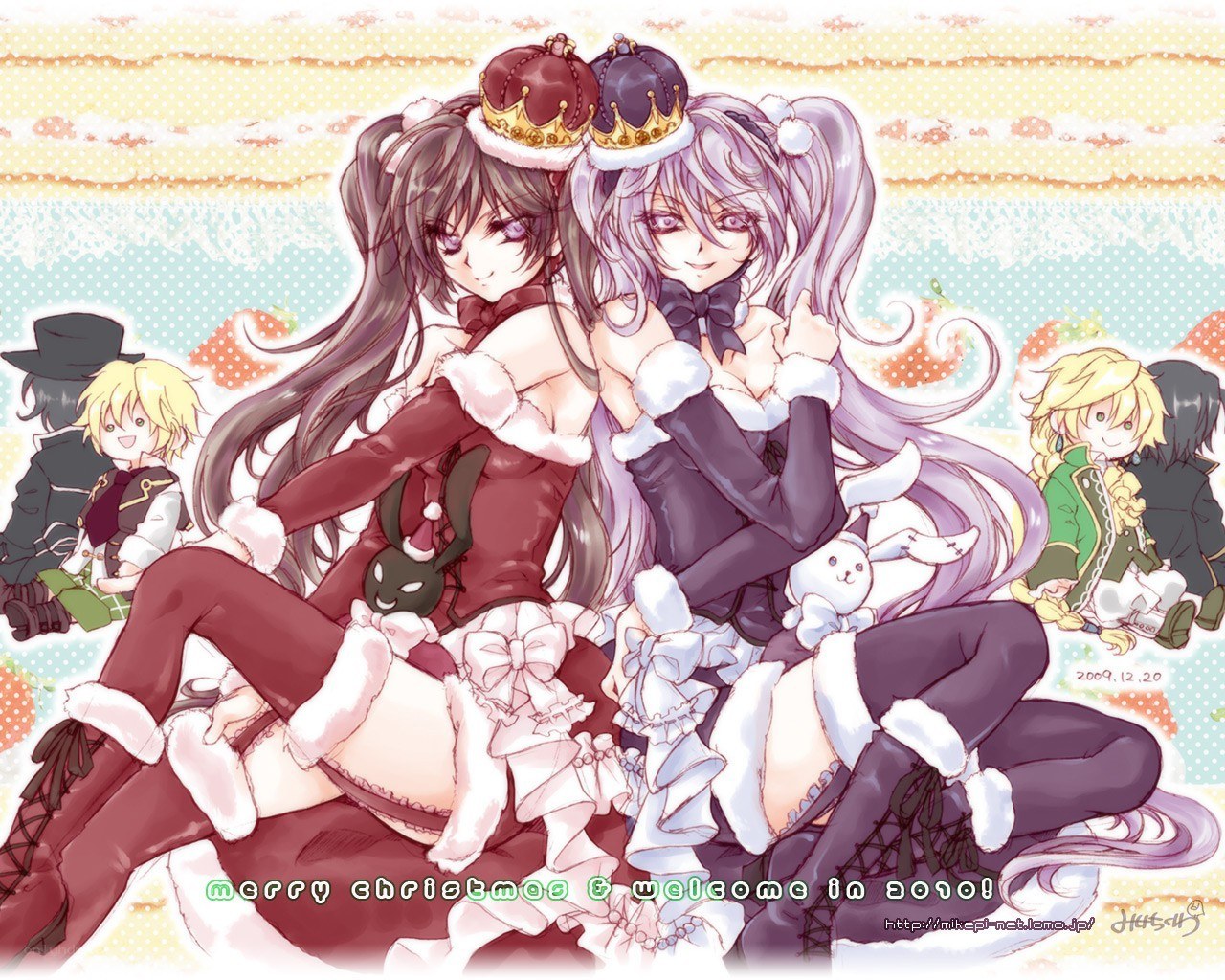Christmas anime characters