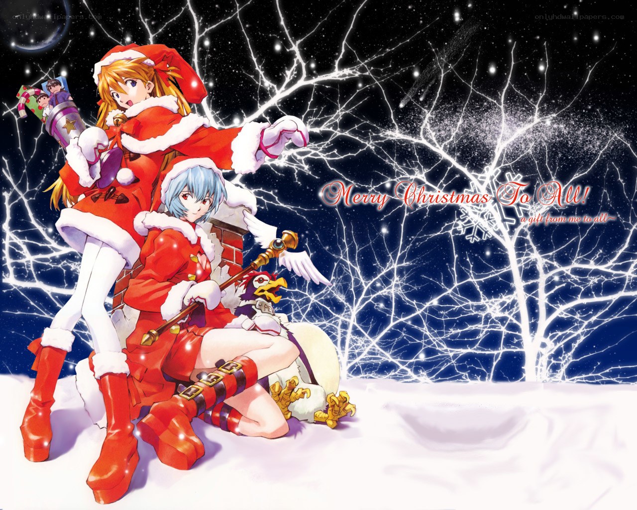 Christmas anime characters