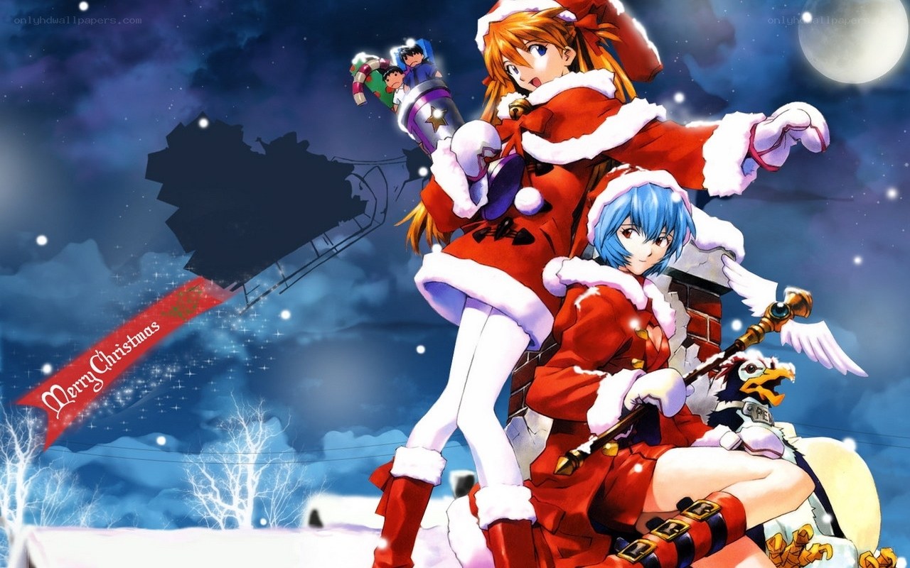 Christmas anime characters
