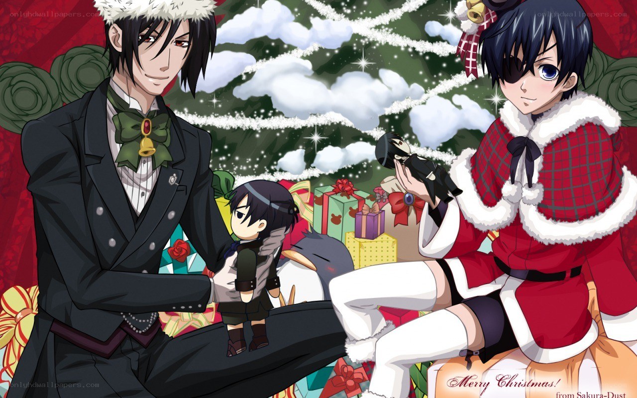 Christmas anime characters