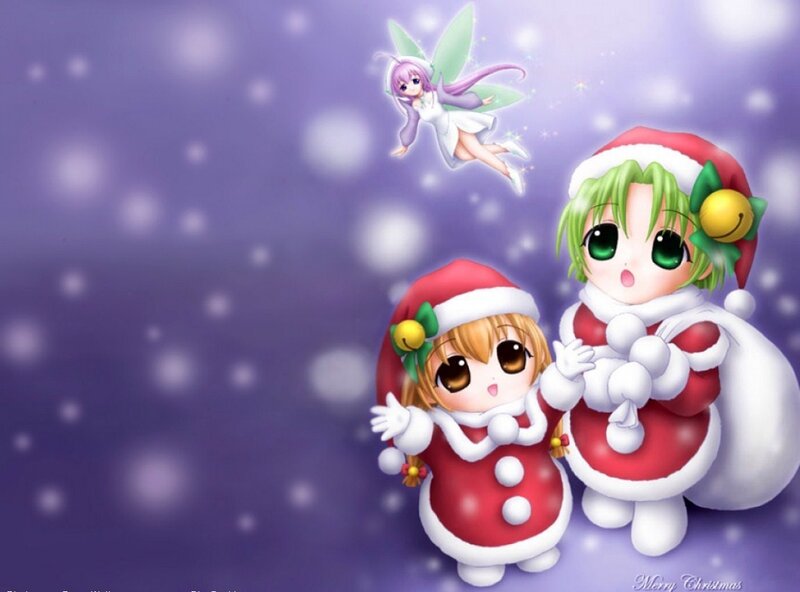 Christmas anime characters
