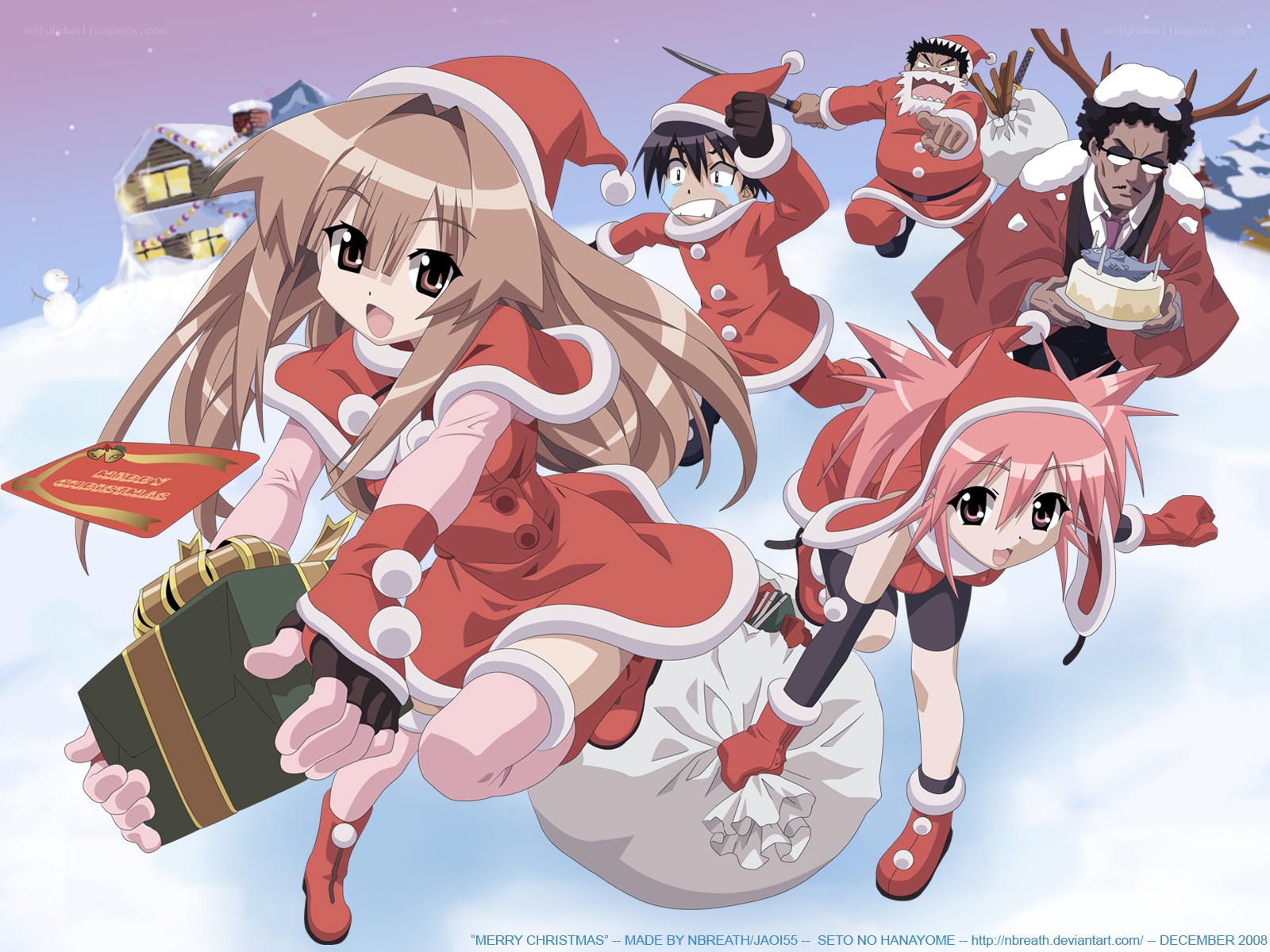Christmas anime characters