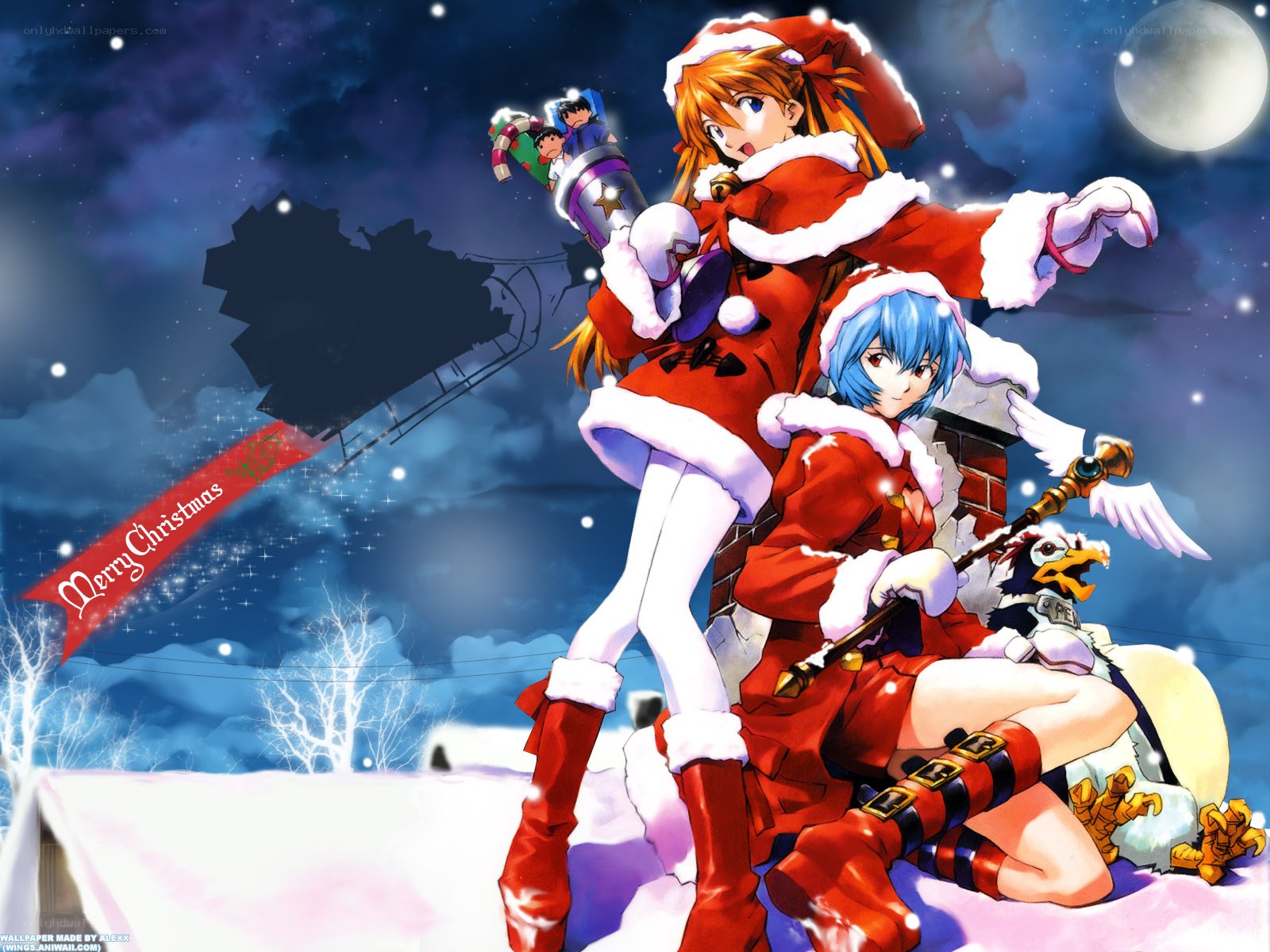 Christmas anime characters
