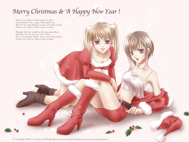 Christmas anime girls