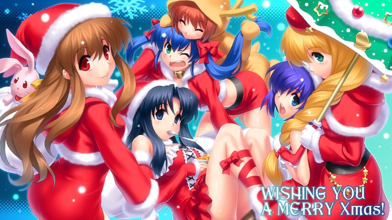 Christmas anime girls