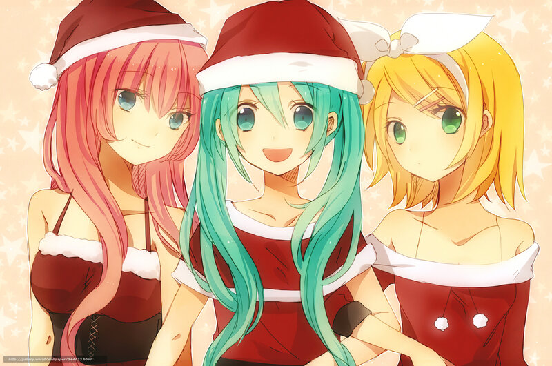 Christmas anime girls