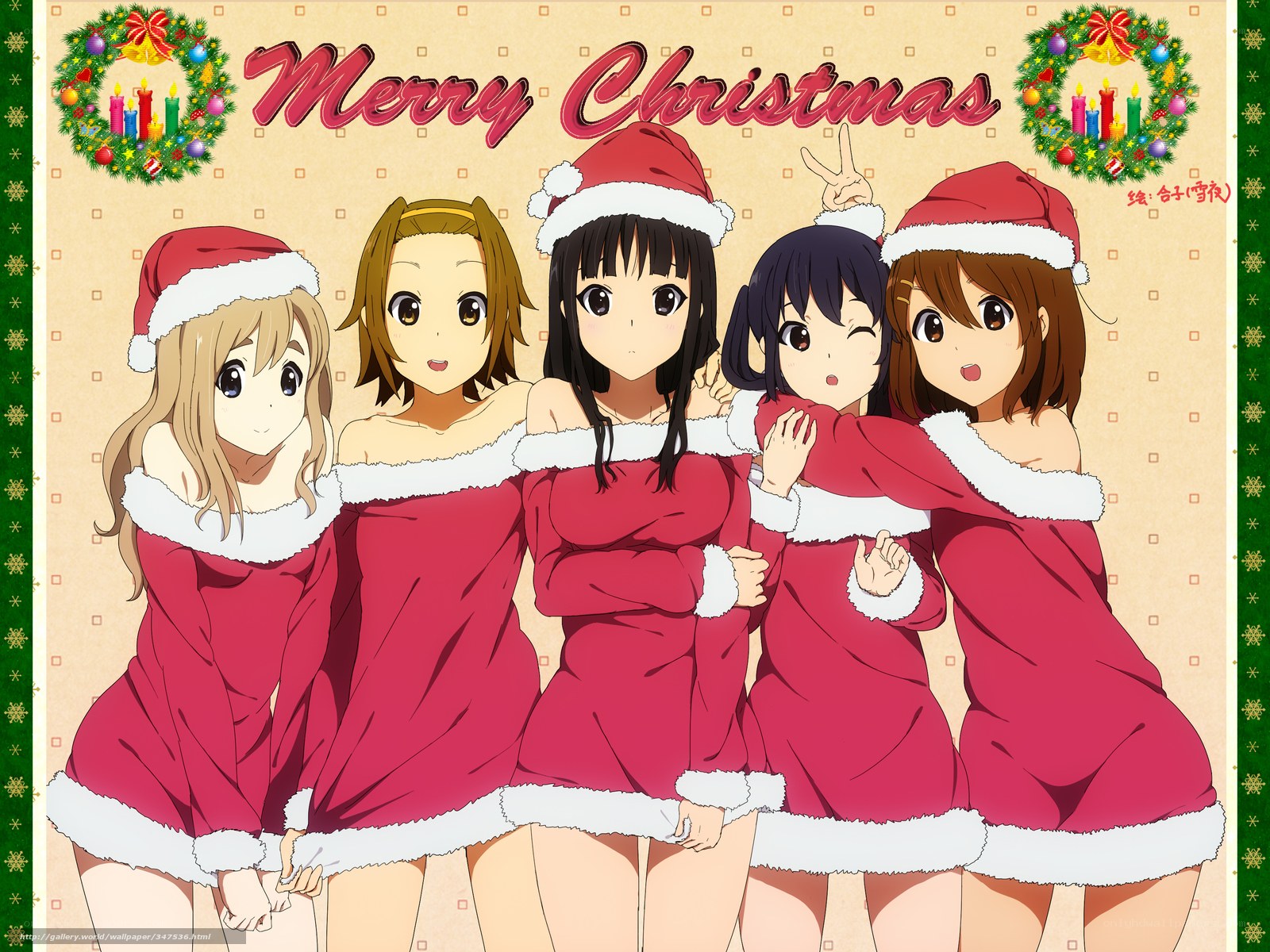 Christmas anime girls