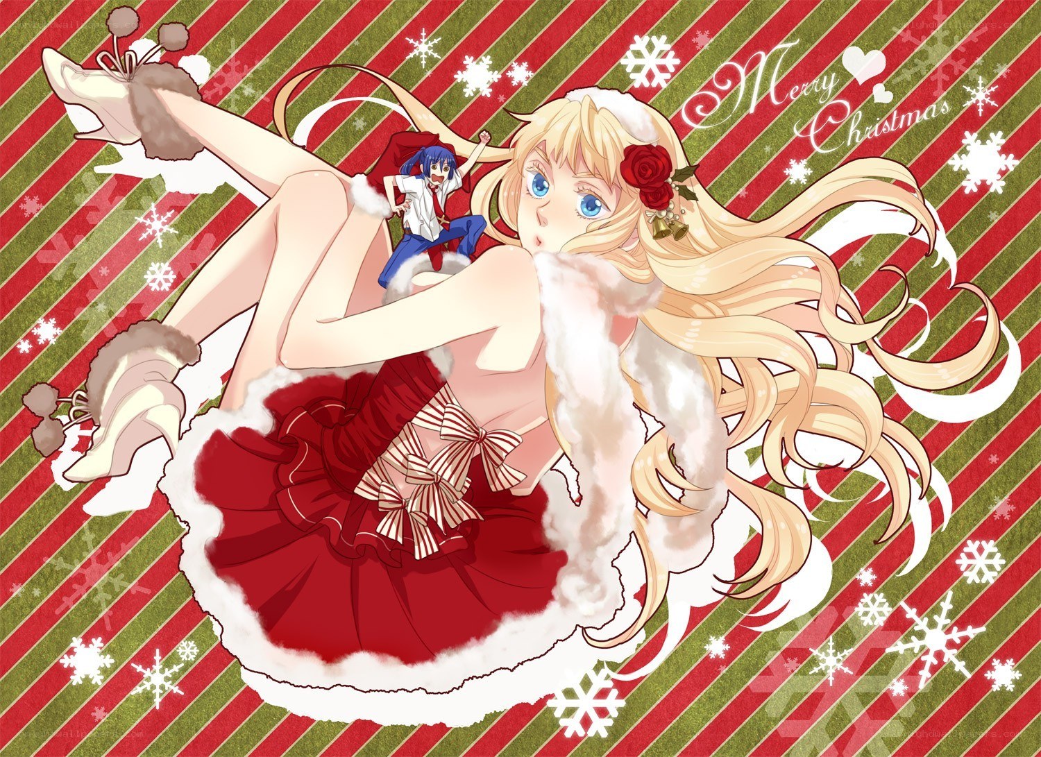 Christmas anime illustration