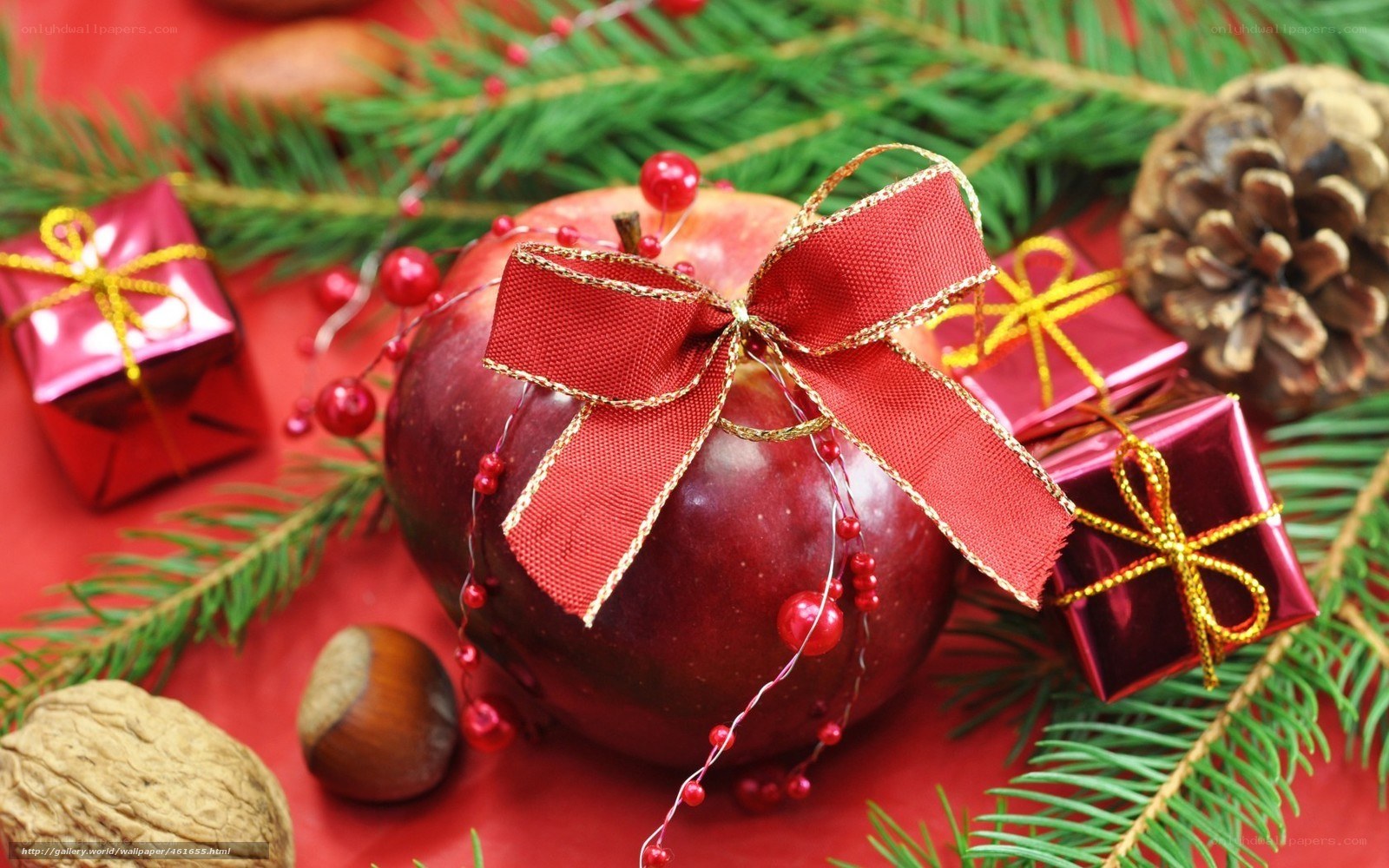 Christmas apple decoration