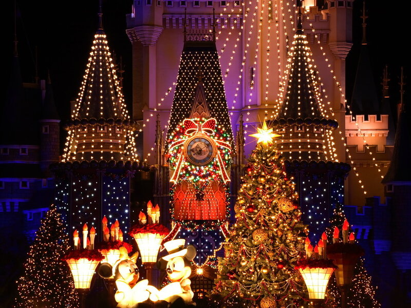 Christmas at Disney Castle